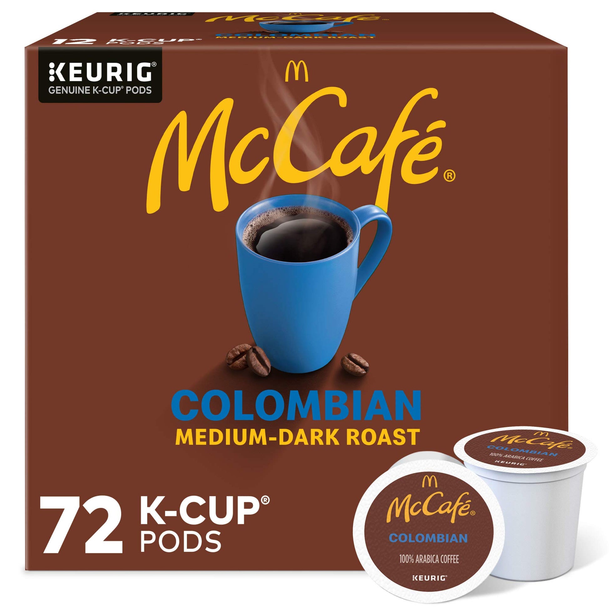 McCafe Colombian Single Serve Coffee K-Cup Pods, Medium Roast, 72 Count, Model 5000358116