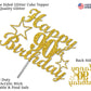 90 Birthday Cake Topper Gold Glitter, Party Decoration Ideas, Premium Quality, Sturdy Doubled Sided Glitter, Acrylic Stick. Made
