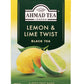 Ahmad Tea Black Tea Teabags, Lemon & Lime Twist, 20 Count, Caffeinated, Sugar-Free, Model 697