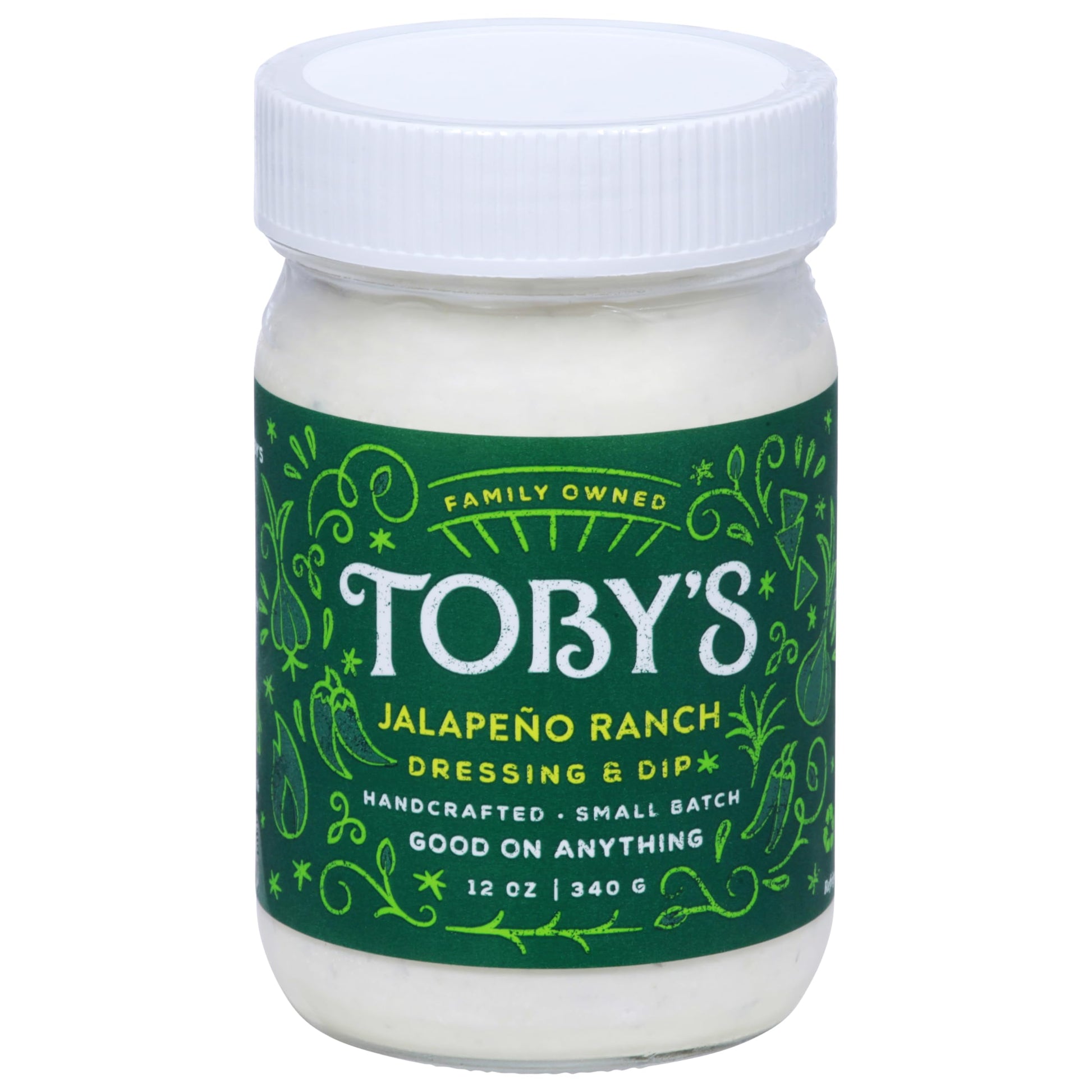 Tobys Jalapeno Ranch Dressing & Dip, 12 Oz