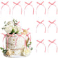 Gyufise 30Pcs Bowknot Cake Toppers, Dark Pink, 2.9in x 5.7in, Baby Shower and Birthday Party Decorations