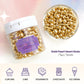 Dazzjoy Edible Gold Pearl Heart Rods Sprinkles, 130G/4.58Oz, Mix Size, Gold Pearl Sprinkles For Cupcake Decorating, Cupcake Topp