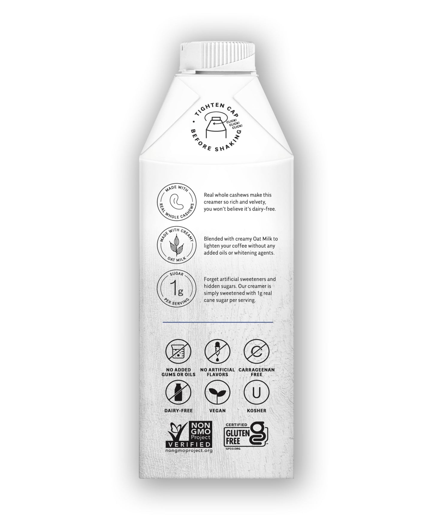 Elmhurst Milked - Sweet Cream Cashew Creamer 25.4 Ounce (Pack Of 6)