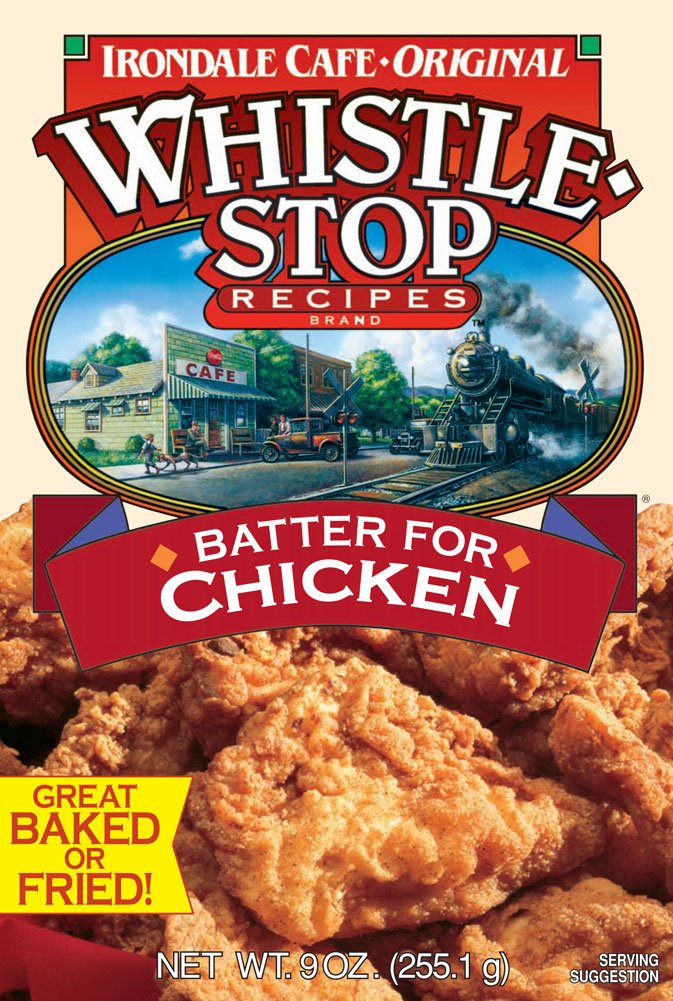 Original WhistleStop Cafe Recipes | Batter Mix for Chicken, Baked or Fried | 9-oz | Case of 6
