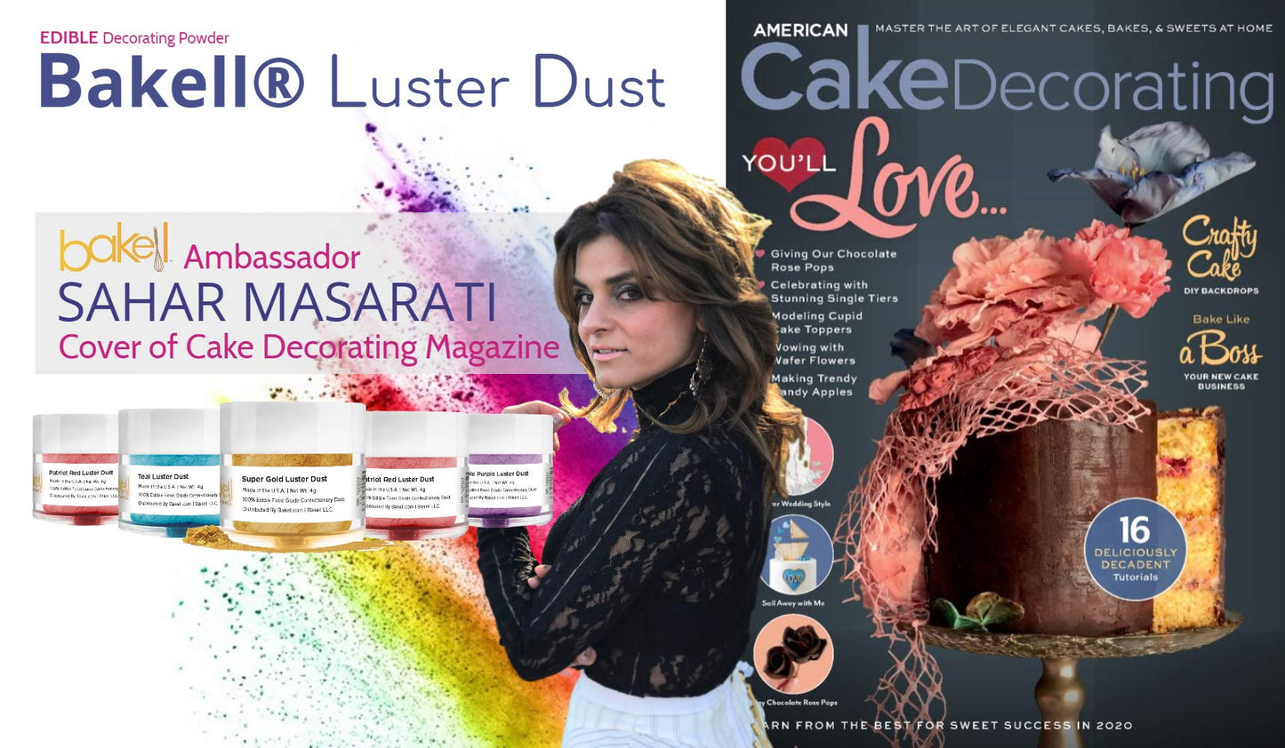 Luster Dust - Oyster Tan (4G 1X Jar) | Edible Vegan Dust & Paint For Cake Decorating, Ice Cream, Desserts, Cocktails And Beverag