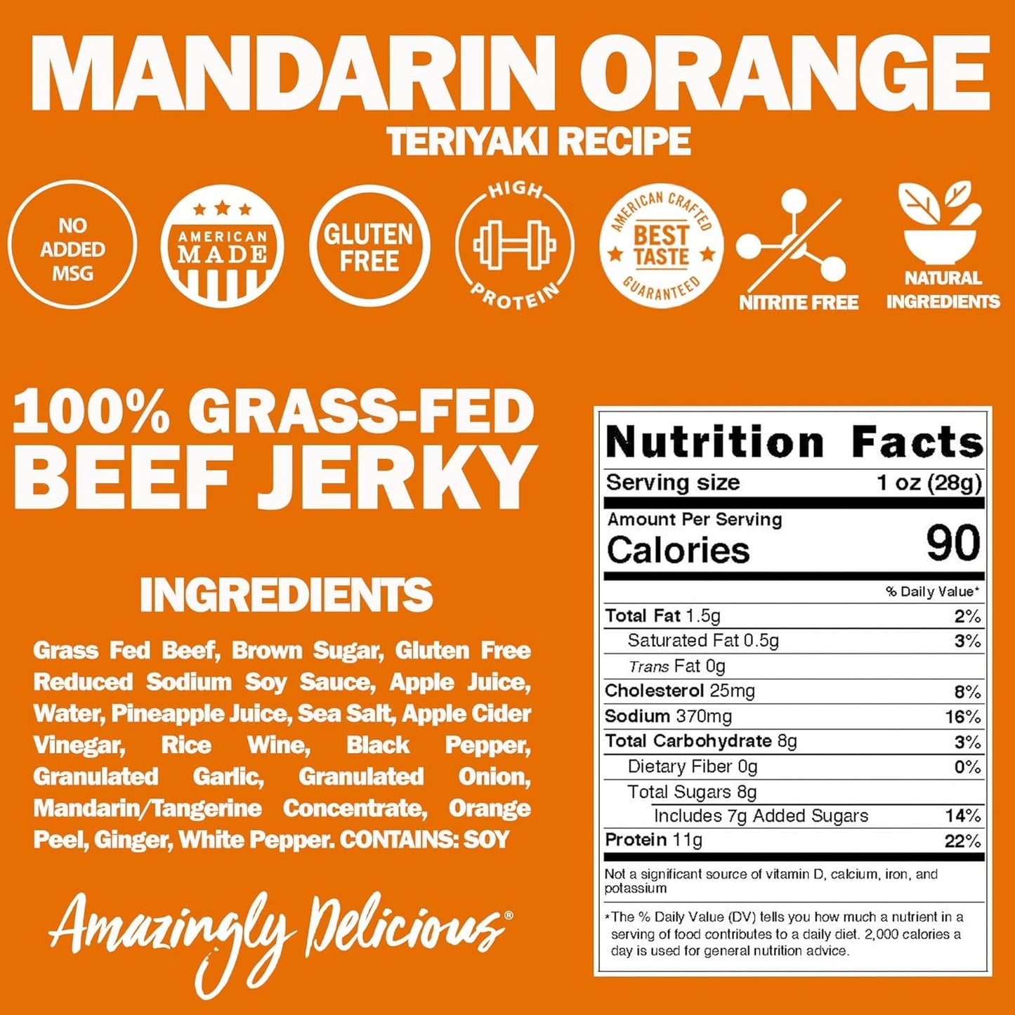 Field Trip Beef Jerky | Gluten Free Jerky, Low Carb, Healthy High Protein Snacks With No Nitrates, Made With All Natural Ingredients | Teriyaki | 2.2Oz Bag
