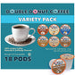 Double Donut Coffee Variety Pack - Coffee Pods for Keurig - Hazelnut, Caramel, Chocolate - 18 Count