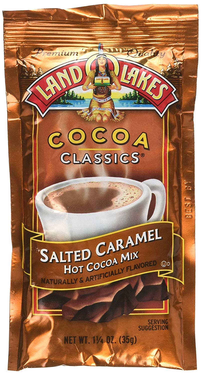 Land O' Lakes Hot Cocoa Mix,Salted Caramel, 1.25 Oz (35G), 10 Packets