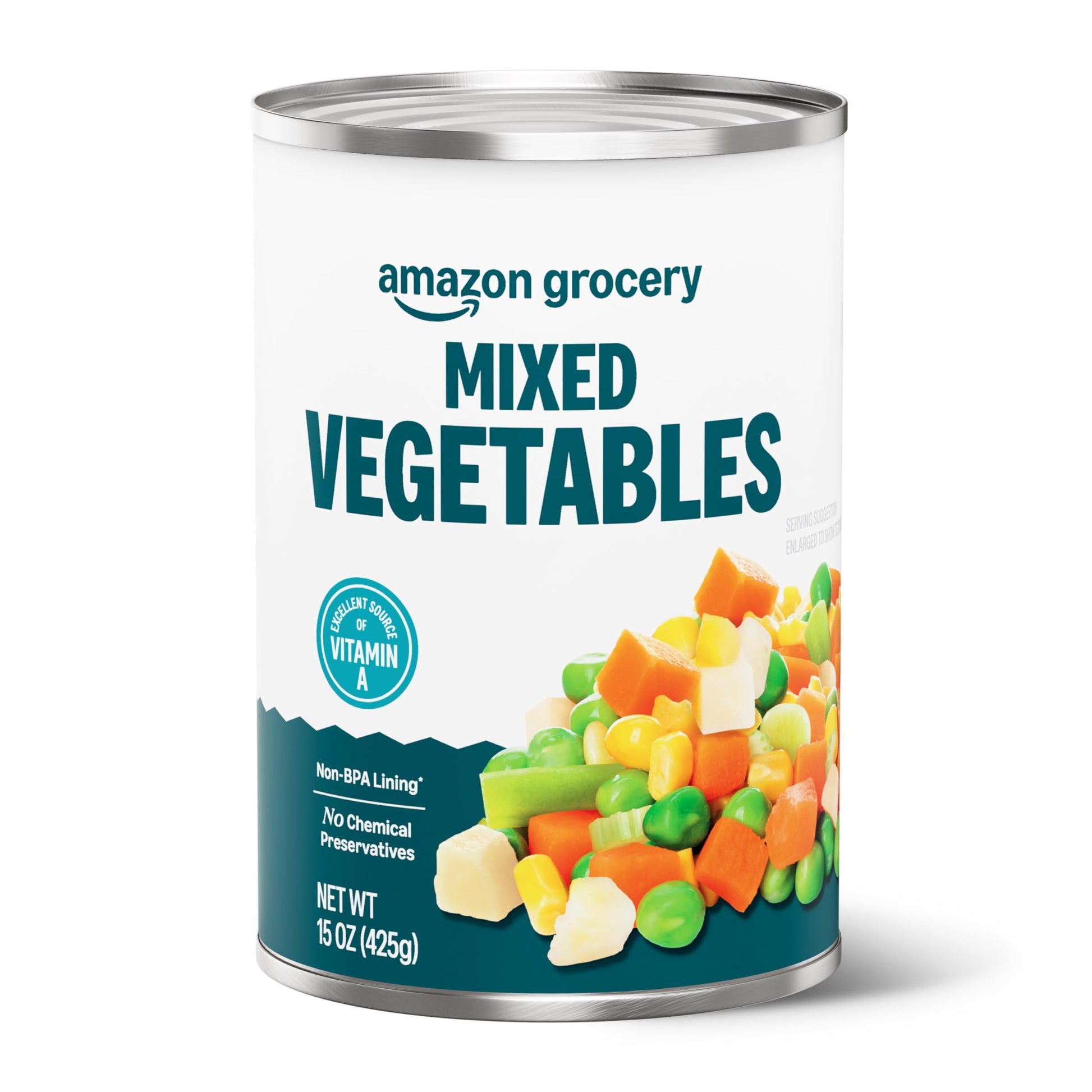 Amazon Grocery Canned Mixed Vegetables, 15 Oz, Previously Amazon Fresh, Packaging May Vary