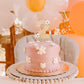 MAMUXI Wooden Daisy Cake Topper - 2nd Birthday Party Decor, Retro Boho Design, Light Cream