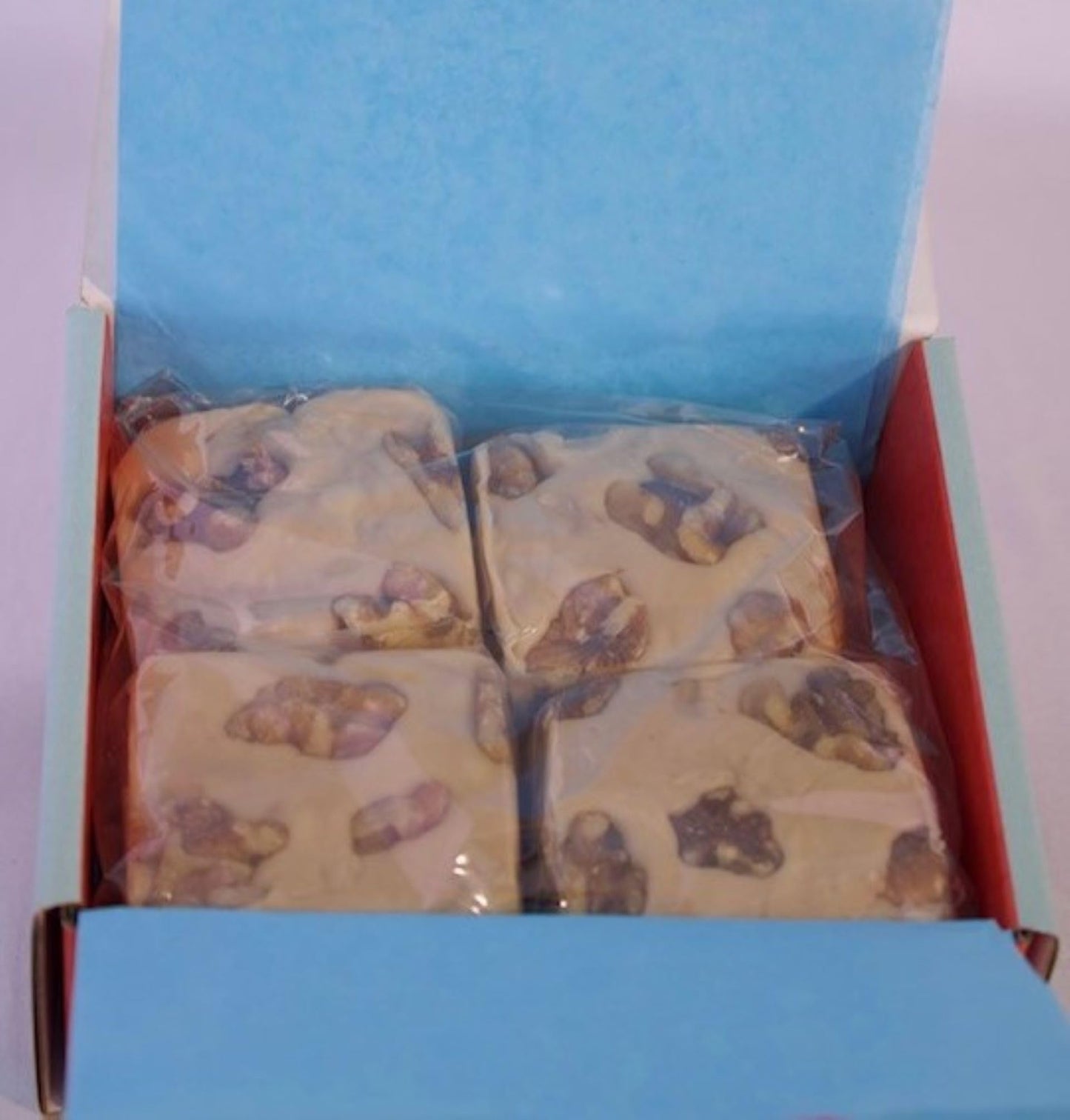 Betsys Fancy Fudge Maple Walnut Fudge, Gluten Free, 1 LB in 4 Wrapped Pieces, Handmade in Maine
