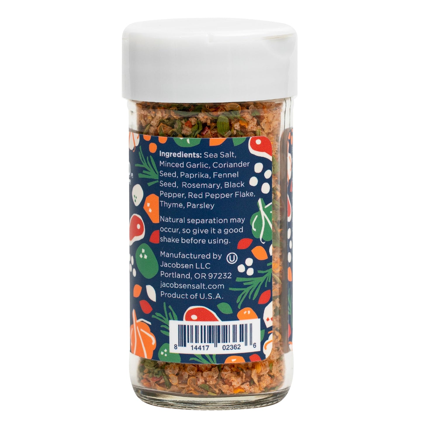 Jacobsen Salt Co. Steak Seasoning - Sea Salt, Soy-Free, Non-GMO, 2.4oz