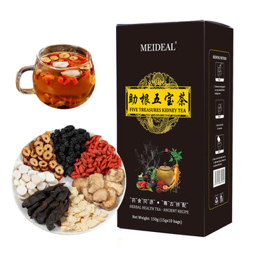 Ginseng Five Treasures Tea Kidney Tea, Ginseng Six TreasureTea, Traditional KidneyTea for Men and Women, 7 Precious Ingredients 