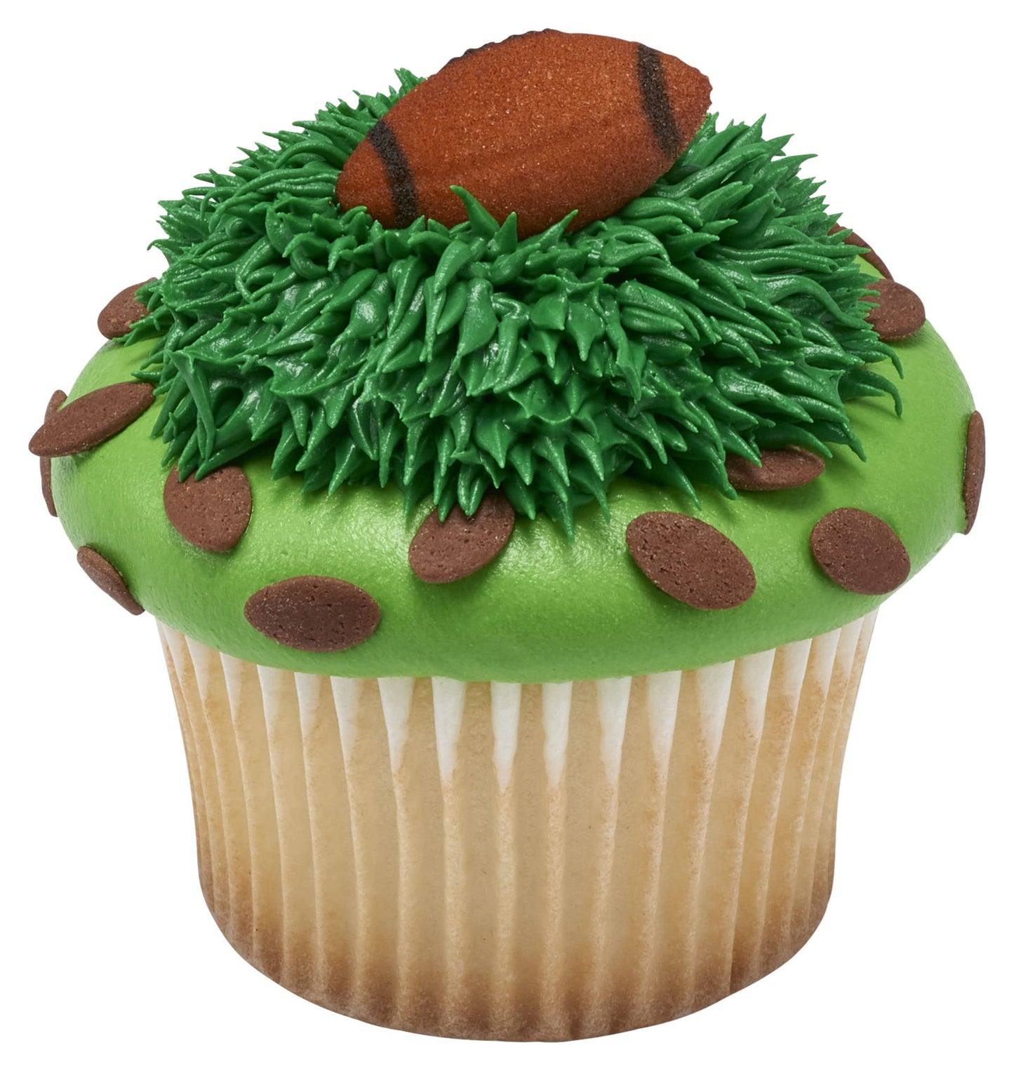 Lucks Dec-Ons Decorations Molded Sugar/Cup-Cake Topper  Football  1.125 Inch  264 Count