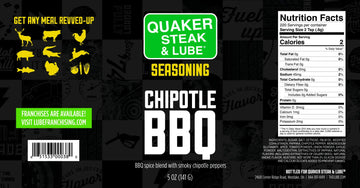 Quaker Steak And Lube Chipotle Bbq Seasoning Shaker - 5 Ounce Plastic Bottle Of Quaker Steak & Lube Chipotle Bbq Seasoning Shake