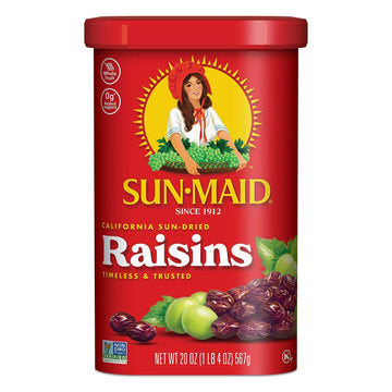 Sun-Maid Raisins Canister 20 Oz (Pack Of 4)