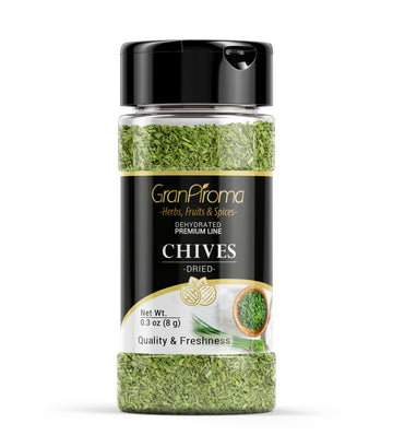GranAroma Dried Chives, 0.3 oz, Potatoes & Salads, Subtle Flavor, Versatile Ingredient