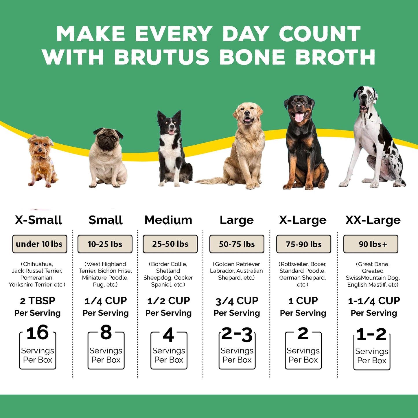 Brutus Bone Broth Chicken Broth for Dogs - All Natural, Human Grade, 16.9 oz (Pack of 6)