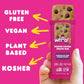 Whoa Dough Edible Cookie Dough Bars- Certified Non-GMO, Kosher and Gluten Free Bars - Healthy Snack Foods - Plant Based Snacks M