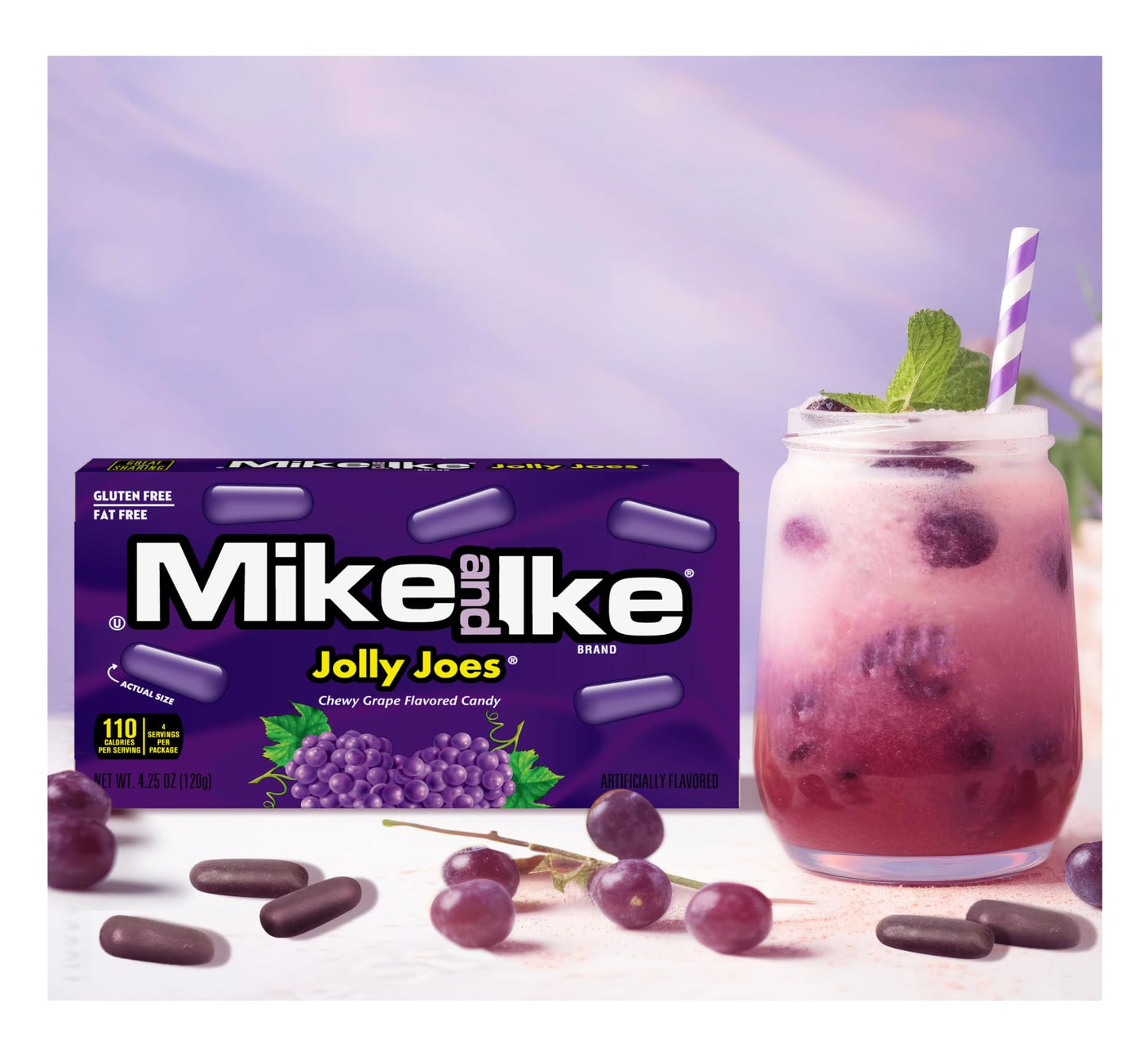 MIKE AND IKE Jolly Joes G  Chewy Candies - Pack of 3 - Theater Boxes - 10.9 x 5.7 x 16 cm