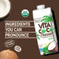 Vita Coco Organic Coconut Water, Pressed, More ''Coconutty'' Flavor, Natural Electrolytes, Vital Nutrients, 16.9 Fl Oz (Pack of