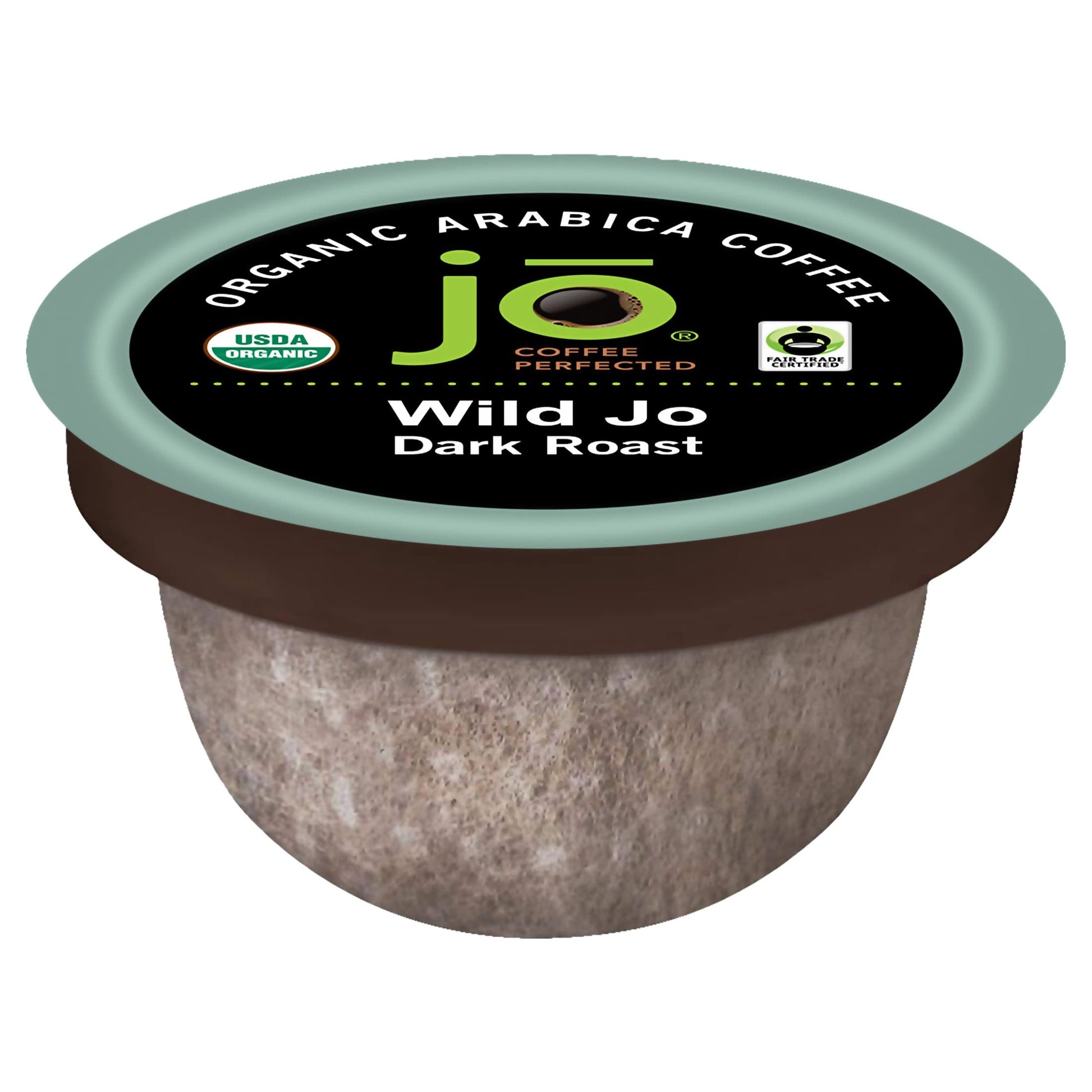 Jo Coffee Organic Dark French Roast Coffee Pods, 72 Count, Compostable, Fair Trade Certified, Compatible with Keurig K-Cup Brewers