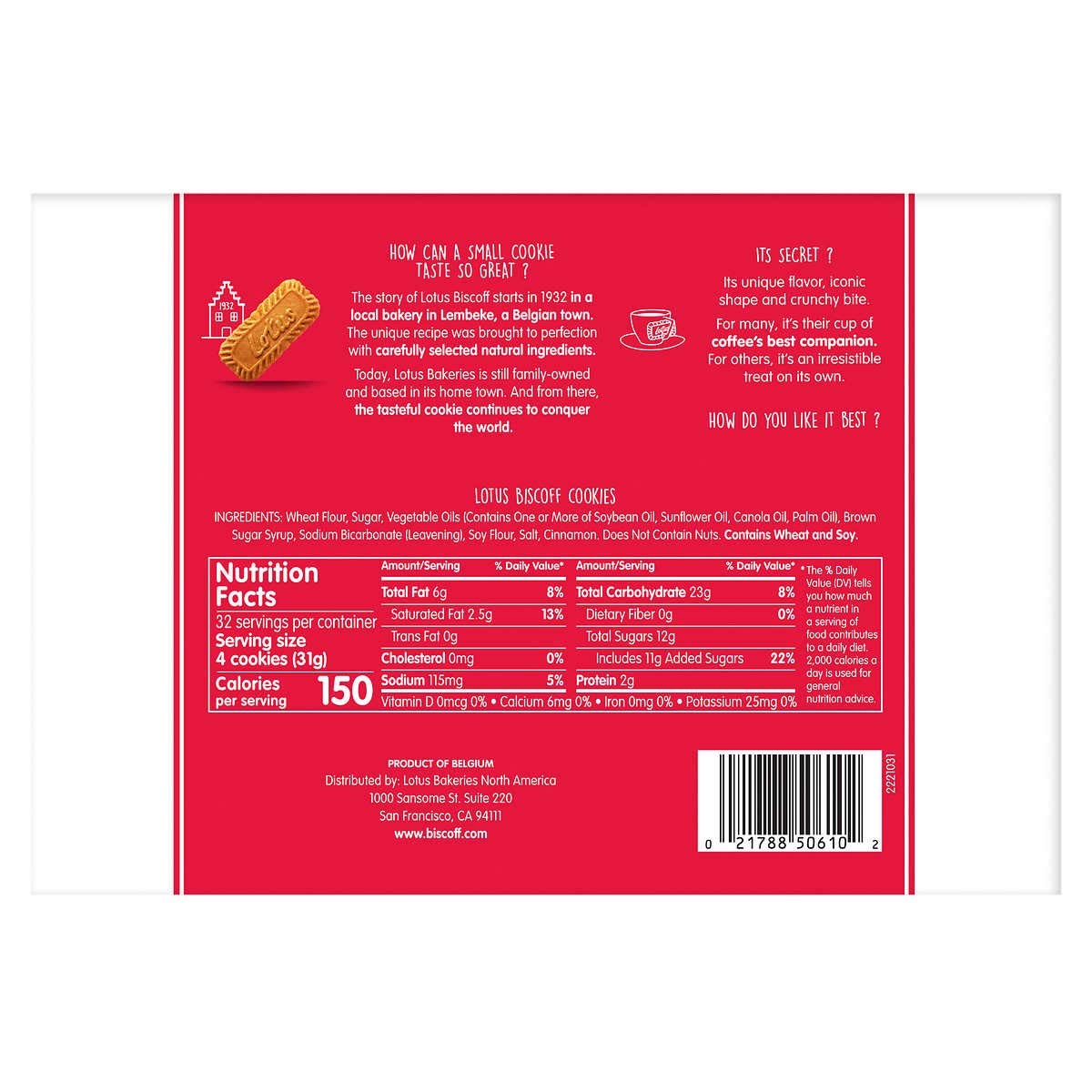 Lotus Biscoff Cookies - Four Family Packs (35.2 oz, Pack of 2) - Delicious Caramelized Biscuits for Snacking and Desserts