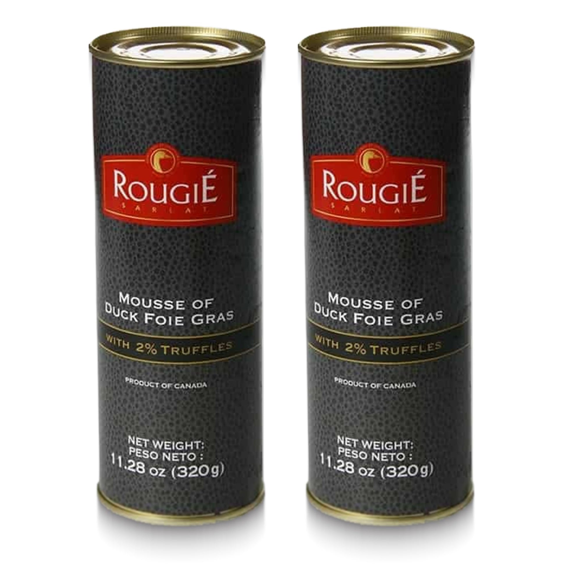 Rougie Mousse Of Duck Foie Gras With Truffles - 11.2 Oz (320G)  Ready-To-Serve Gourmet Mousse  Product Of Canada - Pack Of 2