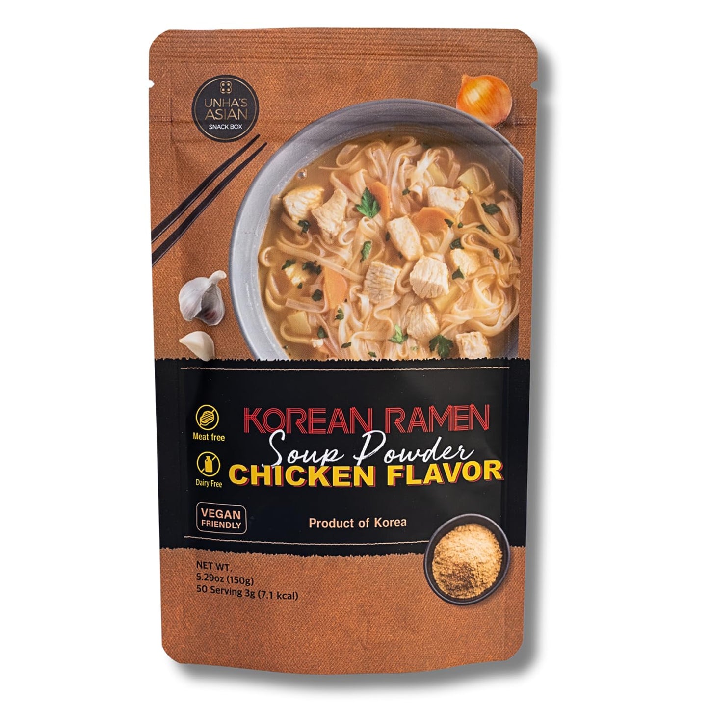 UNHAS ASIAN SNACK BOX Korean Chicken Ramen Soup Powder, Instant Seasoning, 5.29oz Pack, Umami Flavor