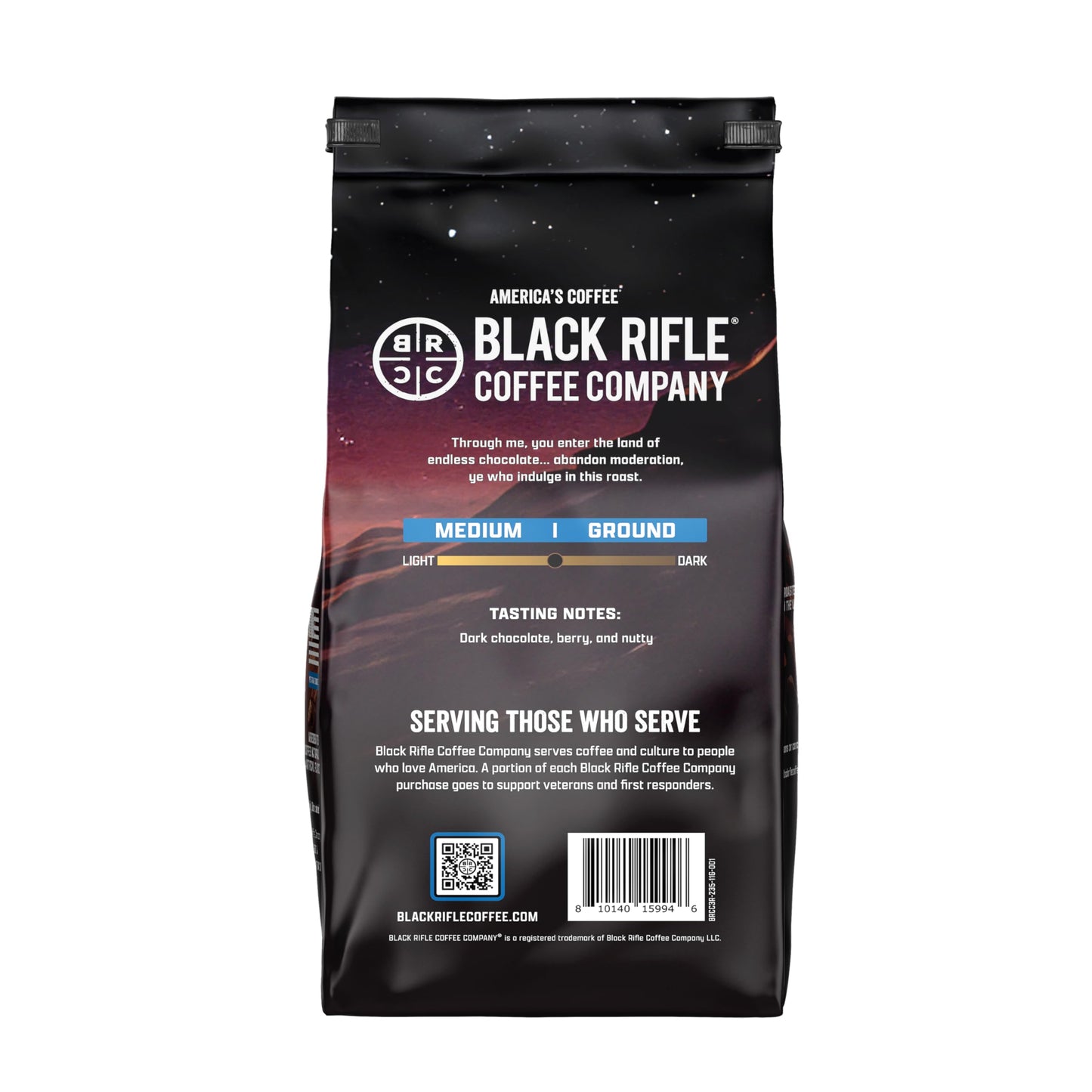 Black  Coffee Company Dark Chocolate Roast 11oz Gound Coffee with Smooth  Indulgent Dark Chocolate Notes for a Decadent Brew.