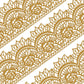 Large Pre-Made Ready To Use Edible Cake Lace Rose Scallop Golden 14-Inch 5-Piece Set
