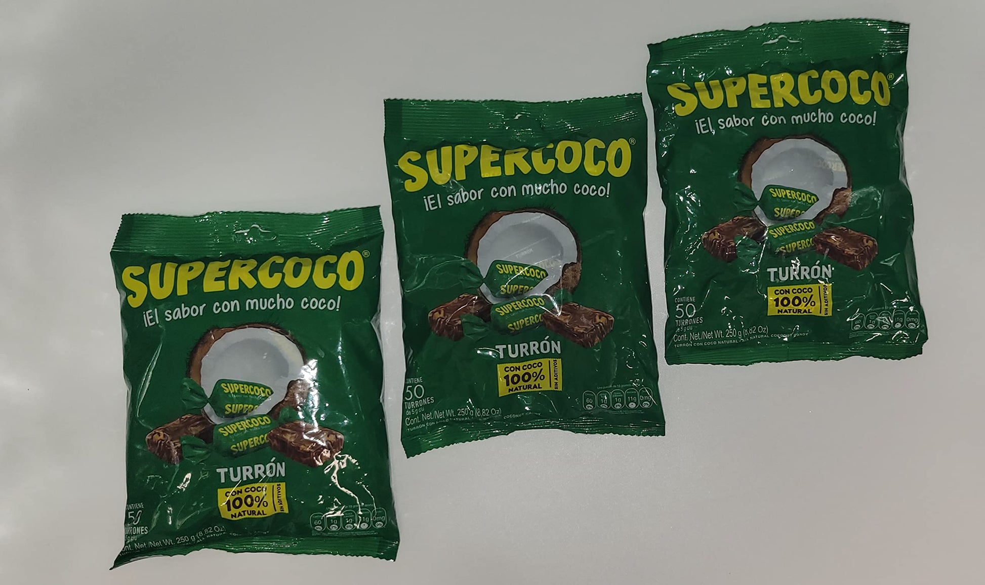 Super Turron Supercoco All Natural Coconut Candy 50 Count By Supercoco (Pack Of 3)