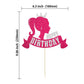 Gyufise Glitter Crown Cake Topper for Girls - Small Paper Birthday Decoration - 1pc