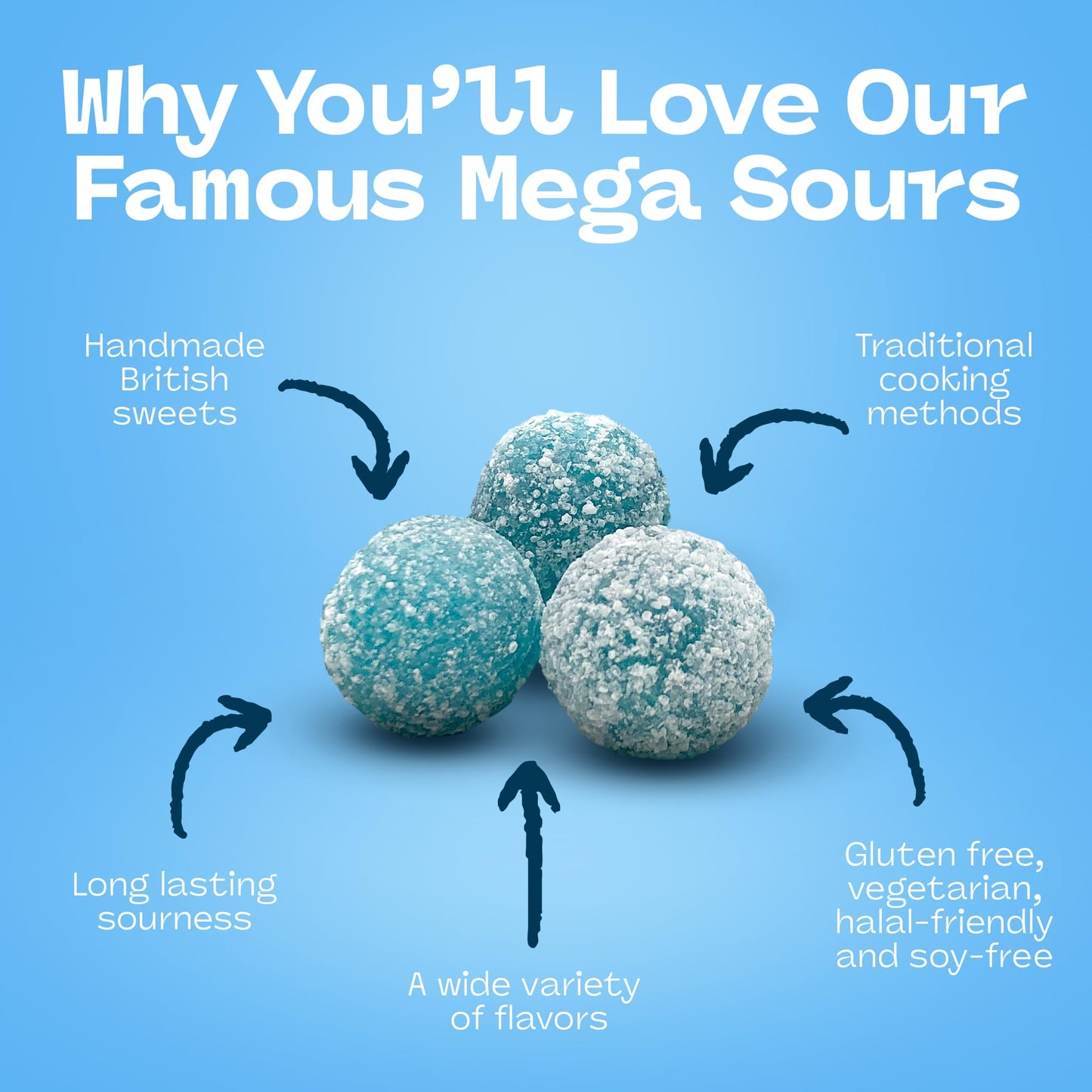 Barnetts Sweets Mega Sour Candy Raspberry 200g
