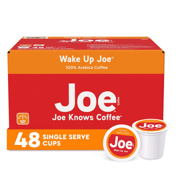 Joe Knows Coffee Single Serve Pods, Wake Up Joe, 48 Count, Compatible with Most Machines