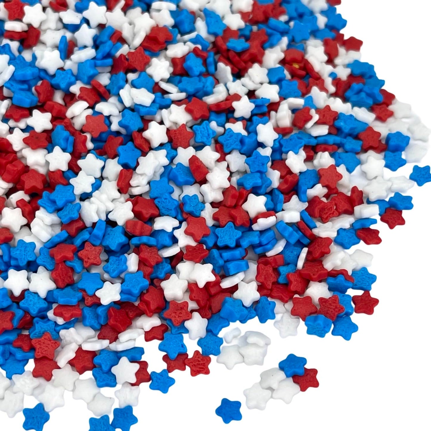 Manvscakes Colored Sugar Sprinkles, Patriotic Red White and Blue, 8 Ounce