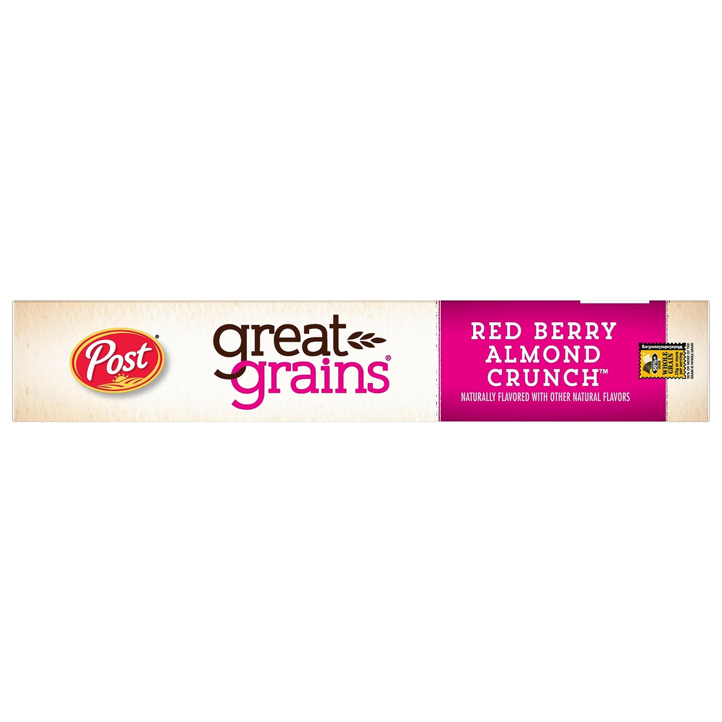 Great Grains Red Berry Almond Crunch Cereal, Strawberry Cereal with Granola Clusters and Sliced Almonds, Non-GMO Project Verifie