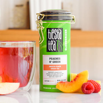 Tiesta Tea - Peaches N Green | Smooth Peach Green Tea | Premium Loose Leaf Tea Blend | Medium Caffeinated Green Tea | Make Hot O