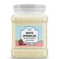Unpretentious White Sprinkles, 4 Cups, Jimmies Decorative Dessert Topping, Fun & Festive