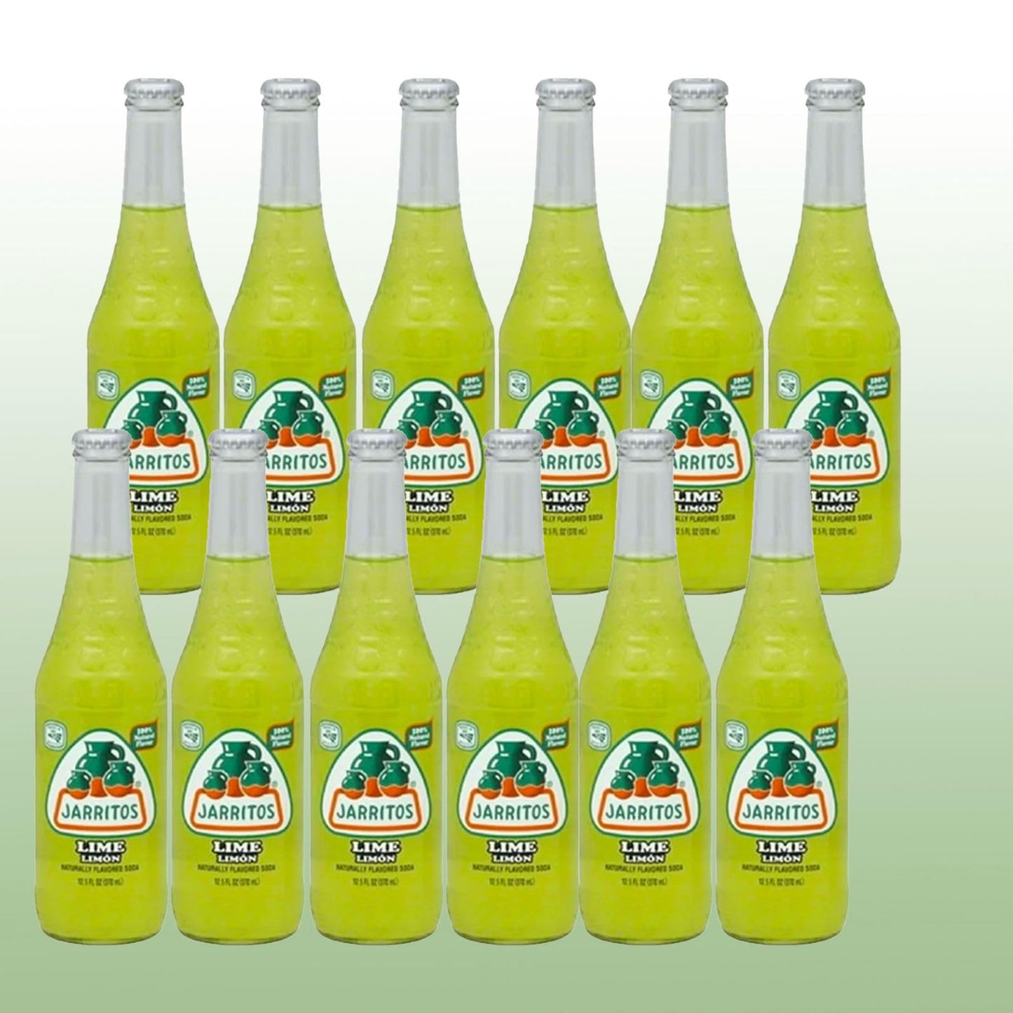 Jarritos Lime Mexican Soft Drink 12 Fl Oz Glass Bottles 12 Pack