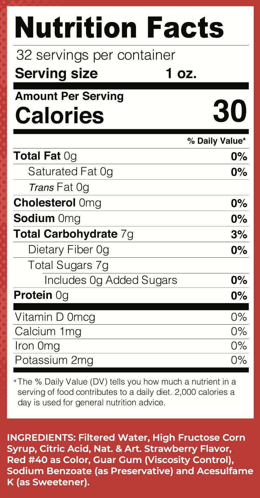 Lucys Shaved Ice Snow Cone Syrup - Strawberry - 32 oz Bottle - Perfect for Summer