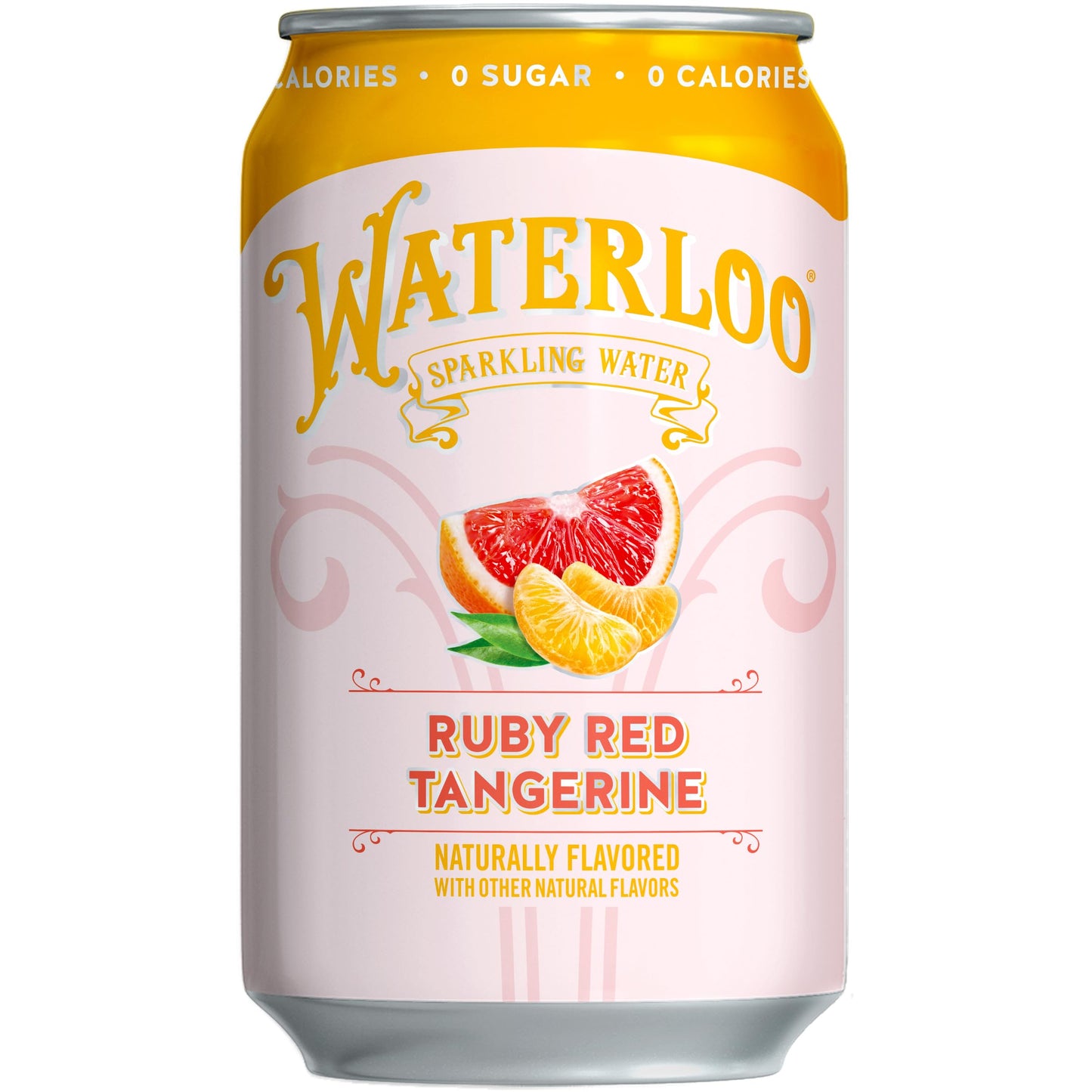 Waterloo Sparkling Water, Ruby Red Tangerine Naturally Flavored, 12 Fl Oz Cans (Pack of 12) - Zero Calories and Zero Sugar or Sw