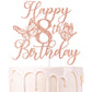 Rose Gold Glitter Happy 8th Birthday Cake Topper, Butterfly Happy/Cheers to 8 Years, Butterfly Themed 8th Party Decorations for 