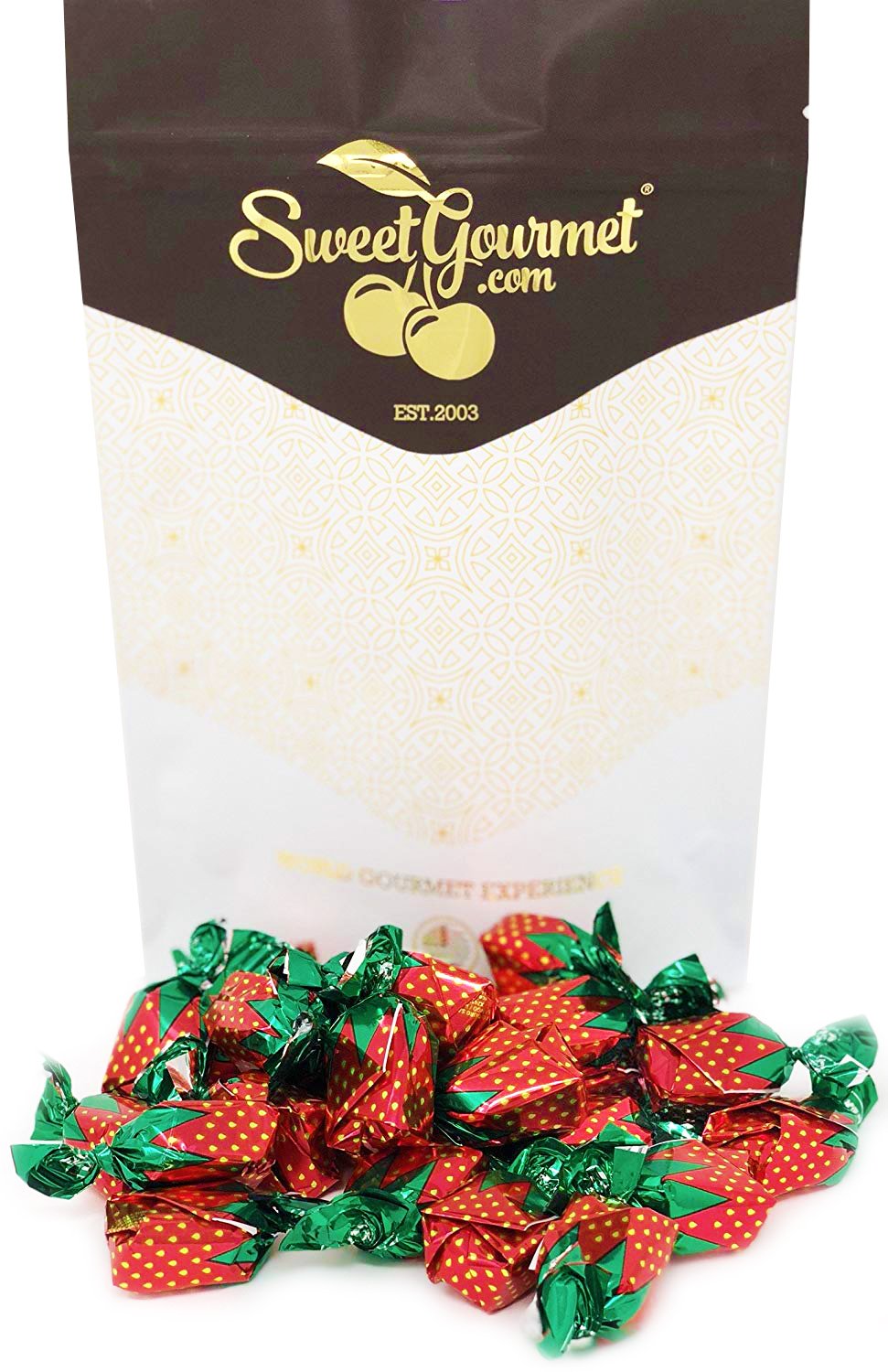 Arcor Strawberry Buds Filled Hard Candy Bon Bons | 1 Pound