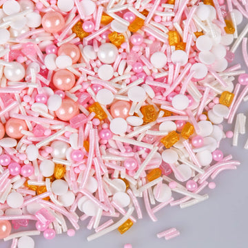 Sprinkles For Cake Decorating, 7 Ounce Rose Gold Edible Cake Decorations , Pink Sprinkles For Cupcake Toppers, Cookies, Chocolat