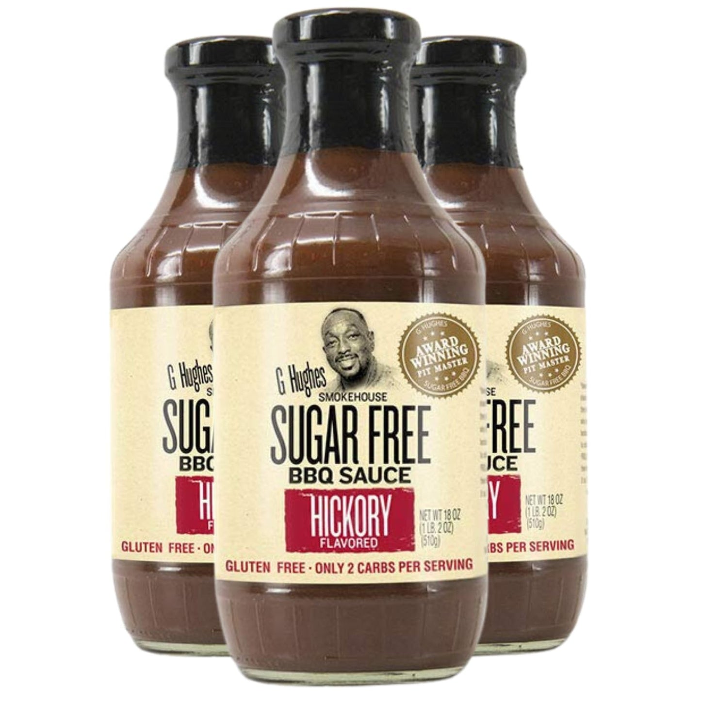 G Hughes Sugar Free Hickory Bbq Sauce 18 Oz (3 Pack)