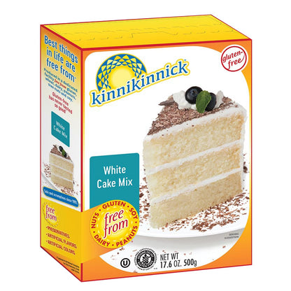 Kinnikinnick - White Cake Mix - Gluten Free, Allergy Friendly Cake Mix - 17.6 oz. Box