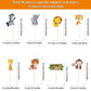 96 Pieces Safari Cupcake Toppers Jungle Animal Cupcake Picks Tiger Zebra Monkey Leopard Elephant Giraffe Lion Toothpicks Zoo The