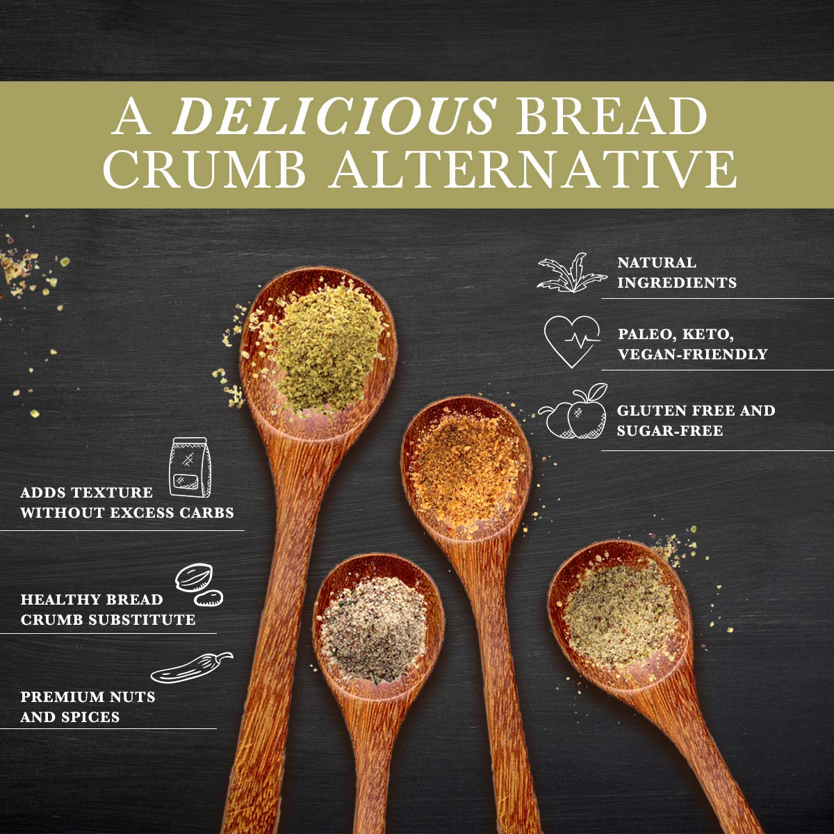 Appel Foods - Nut Crumbs - Bread Crumb Alternative - Gluten Free - Sugar Free - Low Carb - Low Sodium - Raw, Premium Nuts - Orig