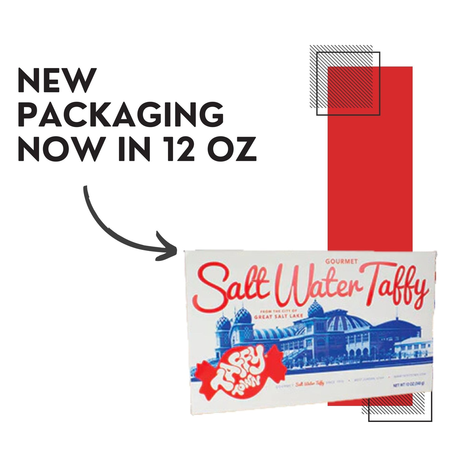 Gift Box 14 Ounces (Assorted) Salt Water Taffy - Gourmet Taffy By Taffy Town